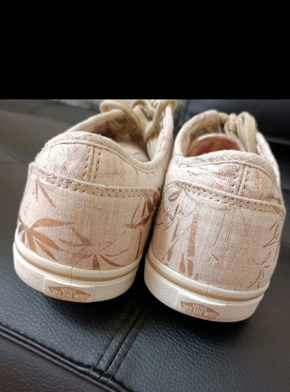 VANS Atwood Casual Athletic Shoes Sneakers Beige with Gold Palms size 8 - Picture 12 of 15